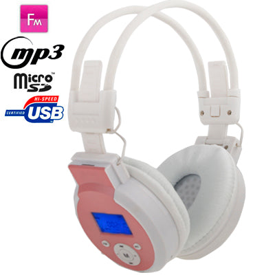 High Definition Powered Stereo Wireless HI-FI TF Card Headphone / MP3 Player with LCD Screen Display & FM Radio, Include Lithium Battery