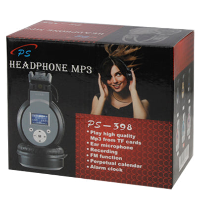High Definition Powered Stereo Wireless HI-FI TF Card Headphone / MP3 Player with LCD Screen Display & FM Radio, Include Lithium Battery