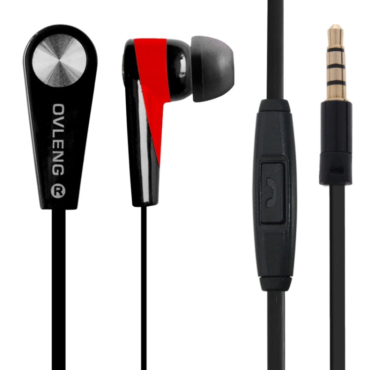 OVLENG Stereo Hands-free Earphone with Mic, Length: 1.2m, For iPhone, iPad, iPod, Samsung, HTC, Sony, Huawei, Xiaomi and other Audio Devices