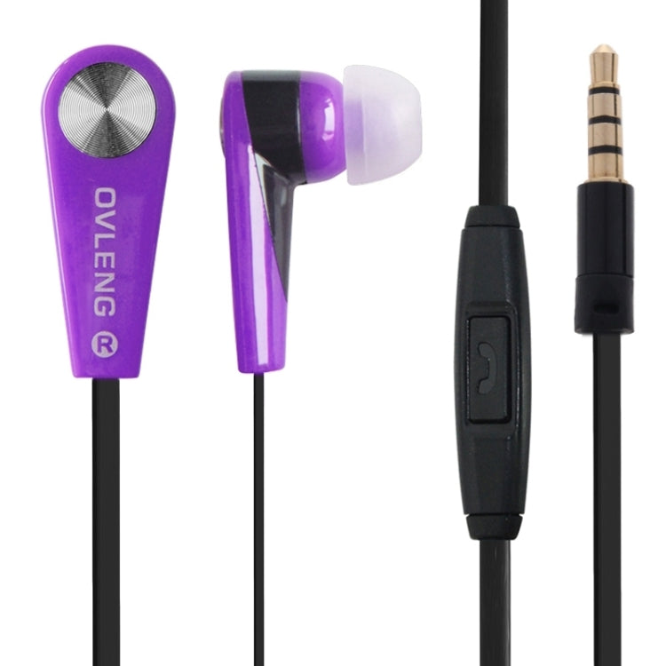 OVLENG Stereo Hands-free Earphone with Mic, Length: 1.2m, For iPhone, iPad, iPod, Samsung, HTC, Sony, Huawei, Xiaomi and other Audio Devices