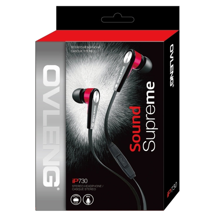 OVLENG Stereo Hands-free Earphone with Mic, Length: 1.2m, For iPhone, iPad, iPod, Samsung, HTC, Sony, Huawei, Xiaomi and other Audio Devices