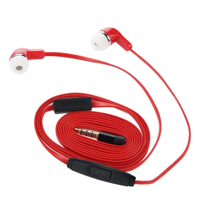 OVLENG Stereo Hands-free Earphone with Mic, Length: 1.2m, For iPhone, iPad, iPod, Samsung, HTC, Sony, Huawei, Xiaomi and other Audio Devices(Red)