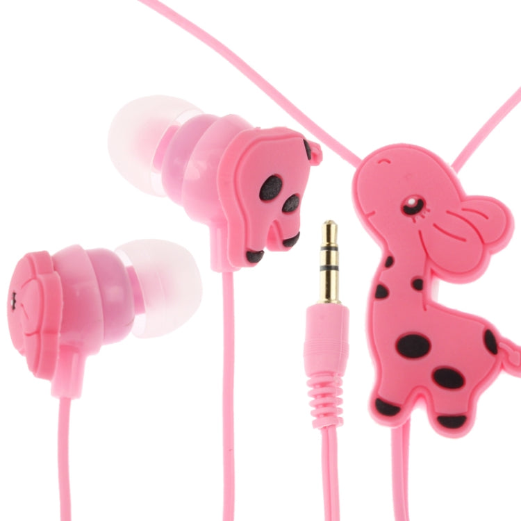 3.5mm Cute Giraffe In Ear Earphone for MP3 / MP4 / iPod / iPhone (Cable Length: 1.2m)(Pink)