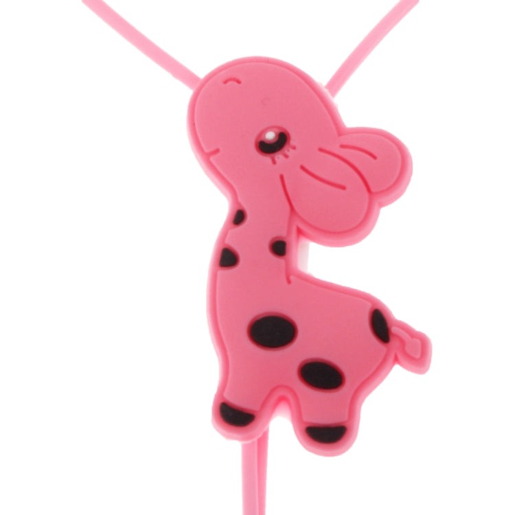 3.5mm Cute Giraffe In Ear Earphone for MP3 / MP4 / iPod / iPhone (Cable Length: 1.2m)(Pink)