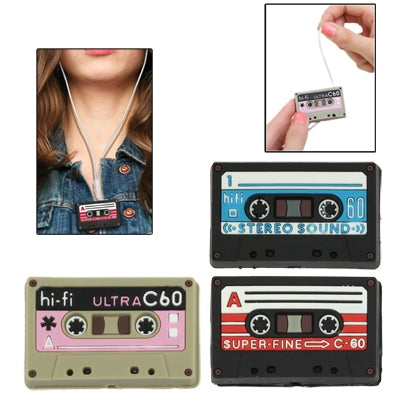 Unique Mini Cassette Tape Shaped Headset Cables Organizer/Winder (Random Color Delivery)(Red)