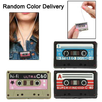 Unique Mini Cassette Tape Shaped Headset Cables Organizer/Winder (Random Color Delivery)(Red)
