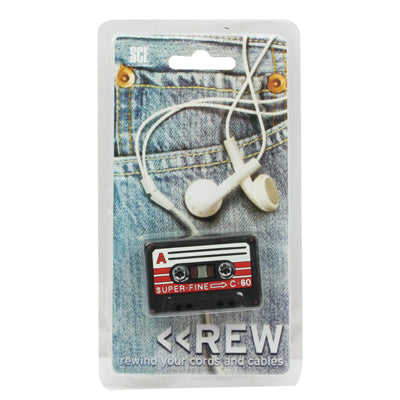 Unique Mini Cassette Tape Shaped Headset Cables Organizer/Winder (Random Color Delivery)(Red)