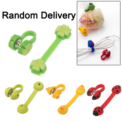 Unique Mini Cartoon Style Headset Cables Organizer / Multi-Button Clamp (Random Delivery)