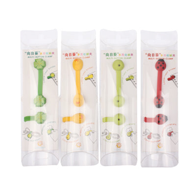 Unique Mini Cartoon Style Headset Cables Organizer / Multi-Button Clamp (Random Delivery)