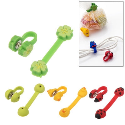 Unique Mini Cartoon Style Headset Cables Organizer / Multi-Button Clamp (Random Delivery)