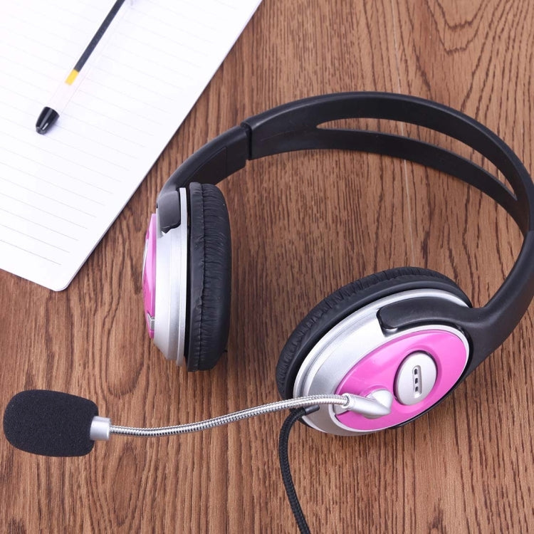 CM-890MV Wired PC Stereo Headphone with Microphone , Cable Length: 2m(Black)