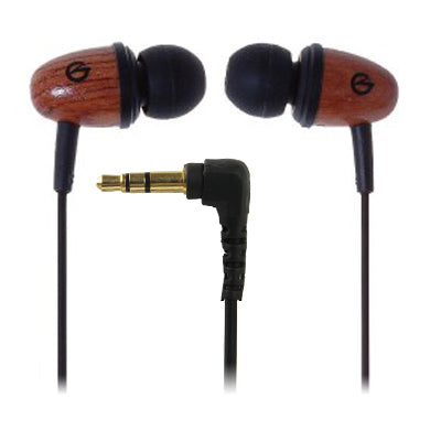 CK-W1000 3.5mm Jack Wooden-shaped In-ear Stereo Earphone for MP3 / MP4, Cable Length: 1.2m(Black)