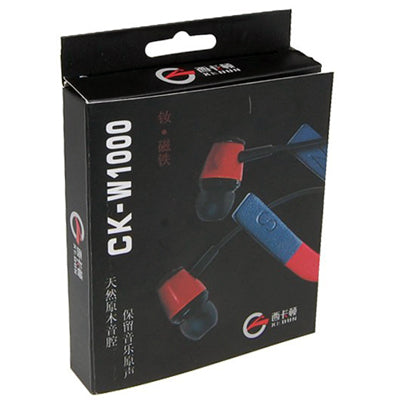 CK-W1000 3.5mm Jack Wooden-shaped In-ear Stereo Earphone for MP3 / MP4, Cable Length: 1.2m(Black)