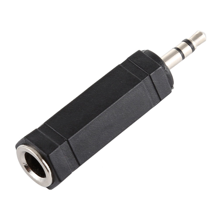 3.5mm Plug to 6.35mm Stereo Jack Adaptor Socket Adapter(Black)