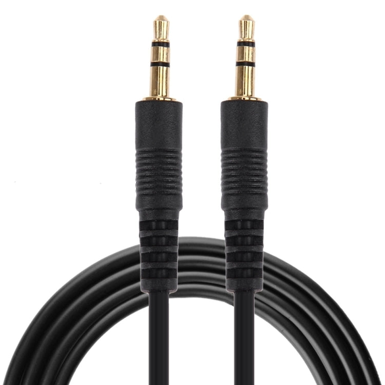 1.5m 3.5mm Male to 3.5mm Male Plug Stereo Audio Aux Cable (Black + Gold Plated Connector)