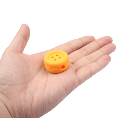 Button Style Silicone Earphone Winder (Random Color Delivery)