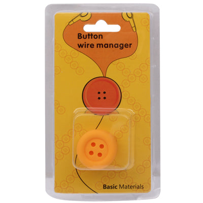 Button Style Silicone Earphone Winder (Random Color Delivery)