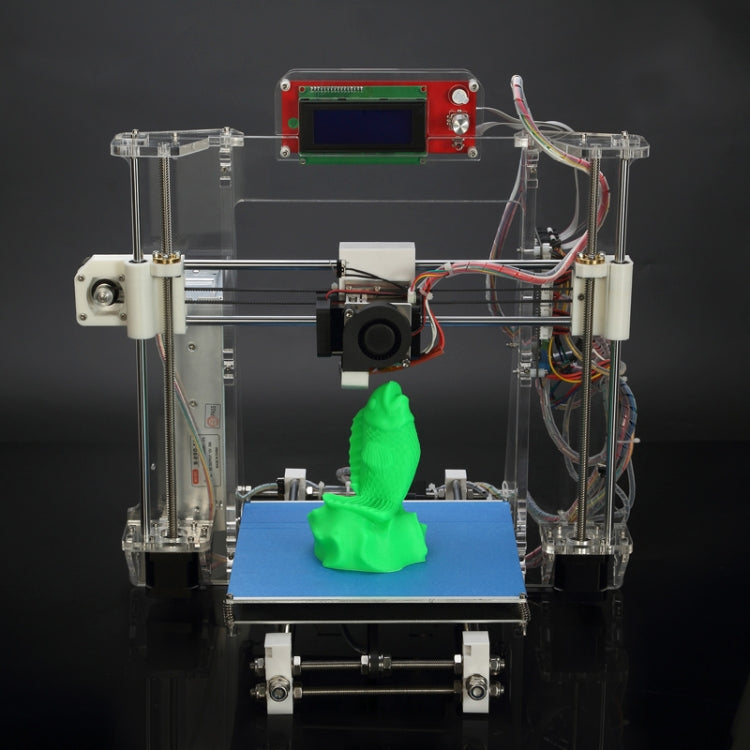 Z605S 3D Printer Desktop Printer High Precision Acrylic Frame Three-Dimensional Physical Printer with LED Screen (Using 1.75mm Printing Supplies)