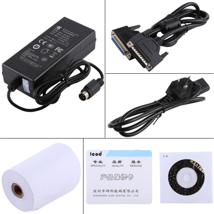 D5000 List-style Nine-pin Bi-directional Small Ticket Printer(Black)
