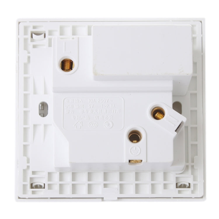 5V (1A + 2.1A) Dual USB Universal Wall Power Socket with Power Switch, UK / EU / AU / US Plug