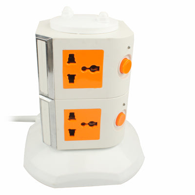8 Outlets Multipurpose Vertical Socket (2500W) / AU Plug(White)