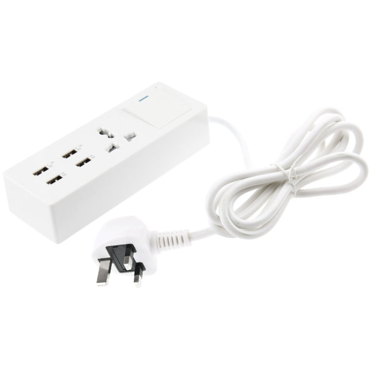 RNAI 4.2A 4HUB USB Output Super Power Wall Travel Charger, Cable Length: 1.6m (UK Plug)