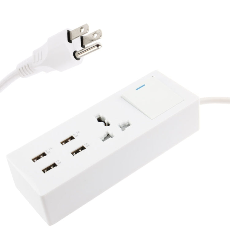 RNAI 4.2A 4HUB USB Output Super Power Wall Travel Charger, Cable Length: 1.6m (US Plug)