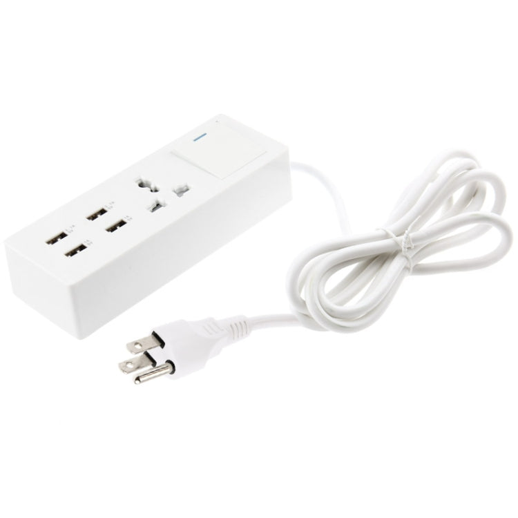 RNAI 4.2A 4HUB USB Output Super Power Wall Travel Charger, Cable Length: 1.6m (US Plug)