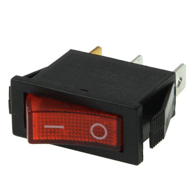 Rocker Switch 3 Pin ON / OFF 16A 250V AC / 20A 125V AC, Suitable for 10mm x 30mm Interface