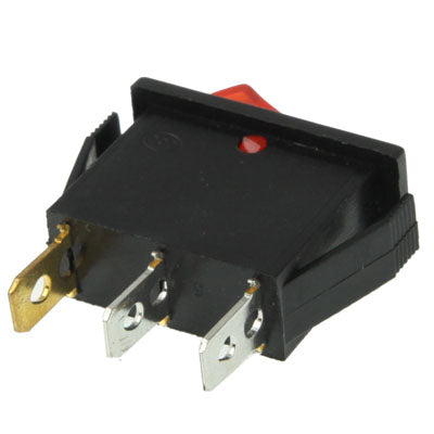 Rocker Switch 3 Pin ON / OFF 16A 250V AC / 20A 125V AC, Suitable for 10mm x 30mm Interface