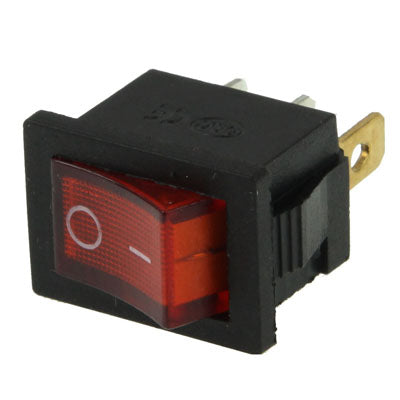 Rocker Switch 3 Pin ON / OFF 6A 250V AC / 10A 125V AC(Red)