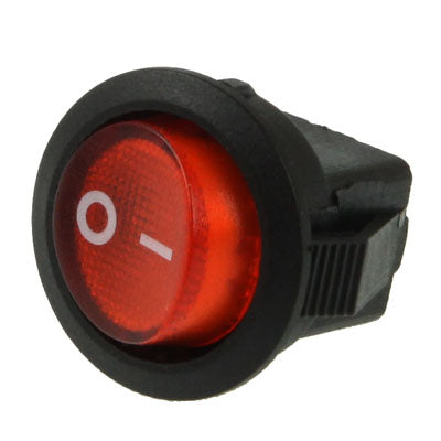 Rocker Switch 2 Pin ON / OFF 3A 250V AC / 6A 125V AC(Red)