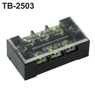 TB-2503 600V 25A Double Row 3 Position Terminal Connector (25A / 3P)