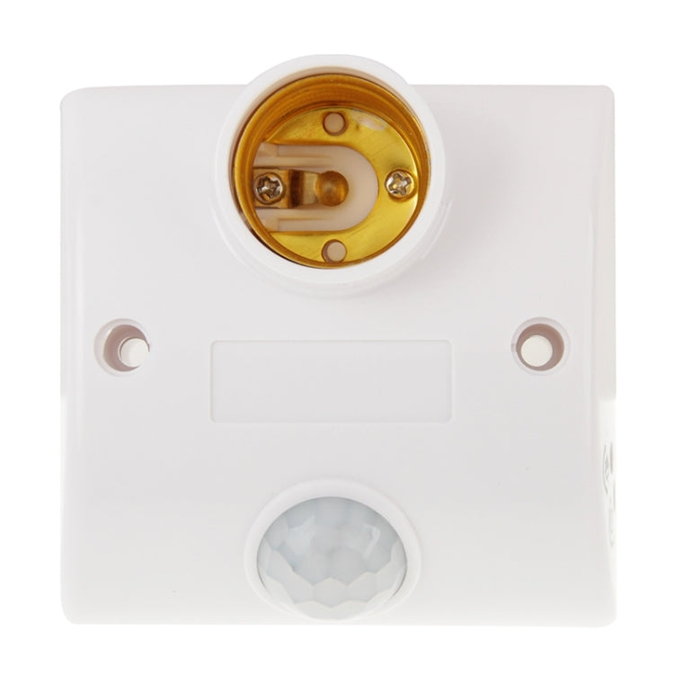 JL-009 Delay Switch Type Human Infrared Induction E27 Lamp Holder, Detection Range: 5-8m(White)