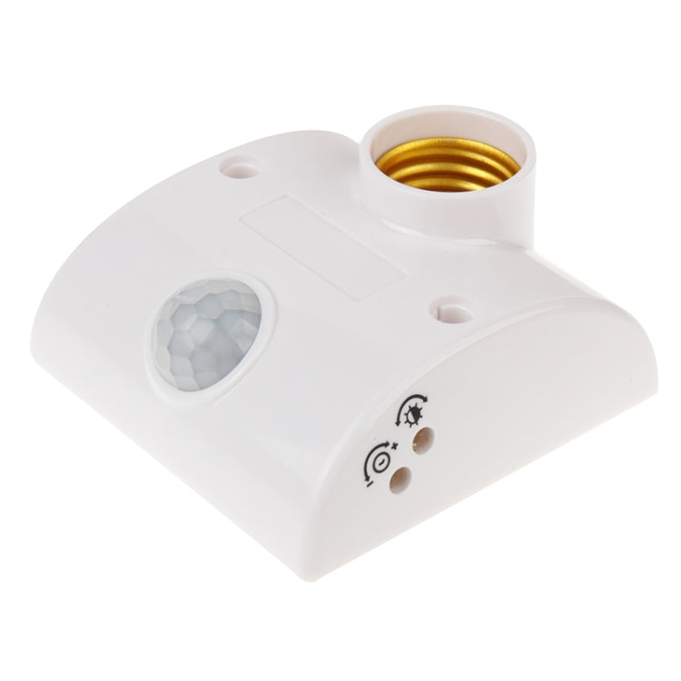 JL-009 Delay Switch Type Human Infrared Induction E27 Lamp Holder, Detection Range: 5-8m(White)