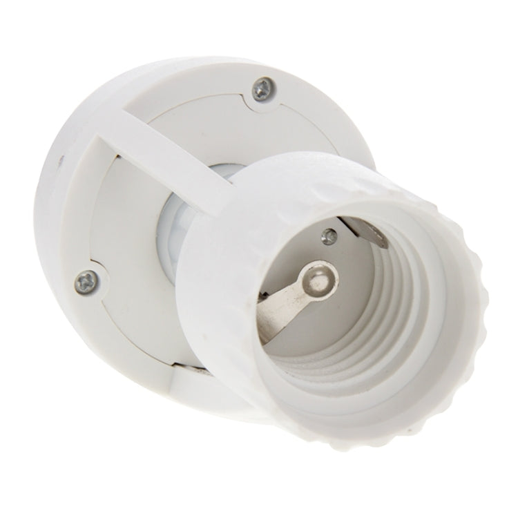 YCB1060 AC 110-220V 360 Degrees 60W E27 Plug Infrared Induction Motion Sensor Lamp Holder, Detection Range: Max 6m(White)