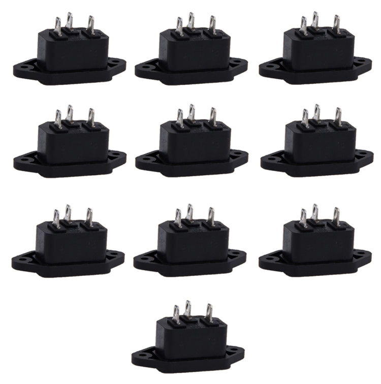 50 PCS Male 3 Pin Panel Mounting Power Inlet Socket