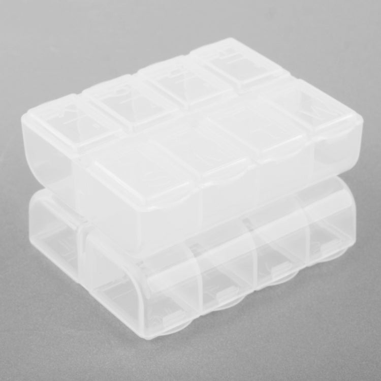 Medicine / Jewelry Organizer / Electronic Parts 16 Grids Plastic Storage Box(Transparent)