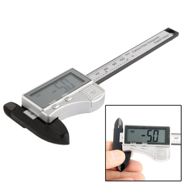 100mm / 4 inch LCD Carbon Fiber Composite Digital Caliper