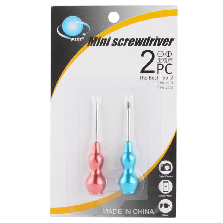 2 in 1 Professional Versatile Mini Screwdriver Set (2.0 x 25mm Slotted Screwdriver + 2.0 x 25mm Cross Screwdriver) for Digital Camera / Mobile Phone / Glass, WL-2701