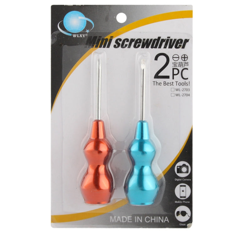 2 in 1 Professional Versatile Mini Screwdriver Set (3.0 x 38mm Slotted Screwdriver + 3.0 x 38mm Cross Screwdriver) for Digital Camera / Mobile Phone / Glass, WL-2704