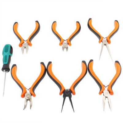 Mini 7 Sets of Household 6pcs Pliers Combination + 1pcs Screwdriver Tool Set