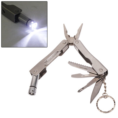 7 in 1 Stainless Steel Multi-Function Pocket Pliers Toolkit(Silver)