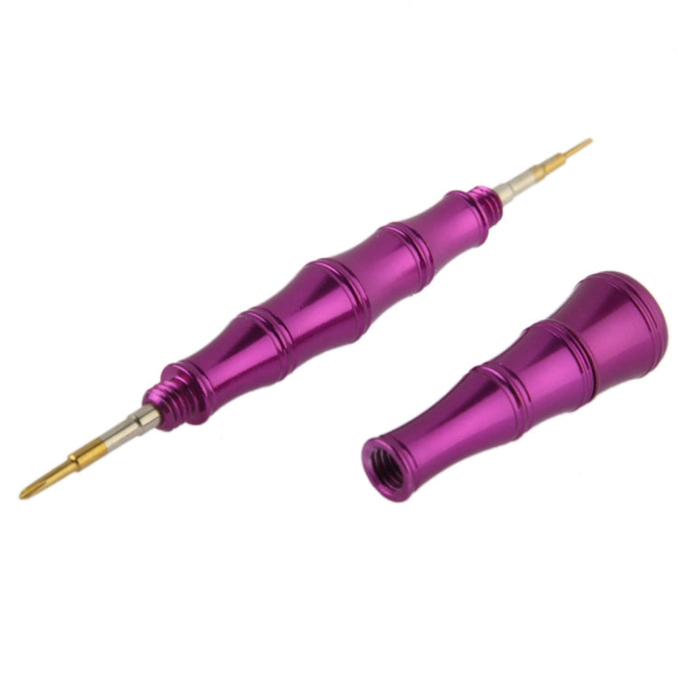 Professional 2 in 1 (0.8 x 25mm Slotted Screwdriver + 0.8 x 25mm Cross Screwdriver) Screwdriver(Purple)