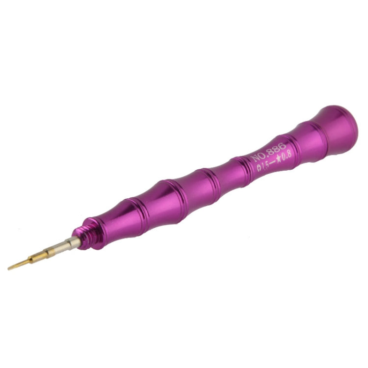 Professional 2 in 1 (0.8 x 25mm Slotted Screwdriver + 0.8 x 25mm Cross Screwdriver) Screwdriver(Purple)