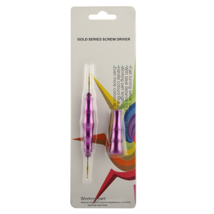 Professional 2 in 1 (0.8 x 25mm Slotted Screwdriver + 0.8 x 25mm Cross Screwdriver) Screwdriver(Purple)