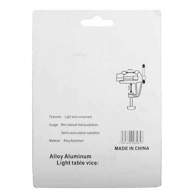 Alloy Aluminum Light Table Vice, Maximum Opening Diameter: 35mm(Silver)