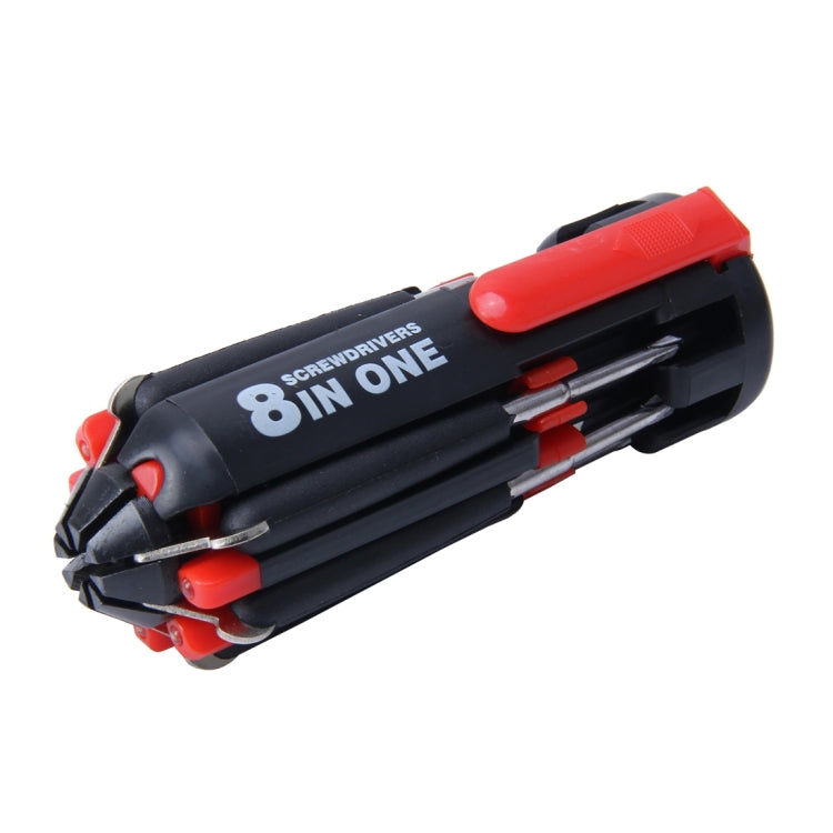 8 in 1 Multifunctional Portable Screwdriver with LED Torch