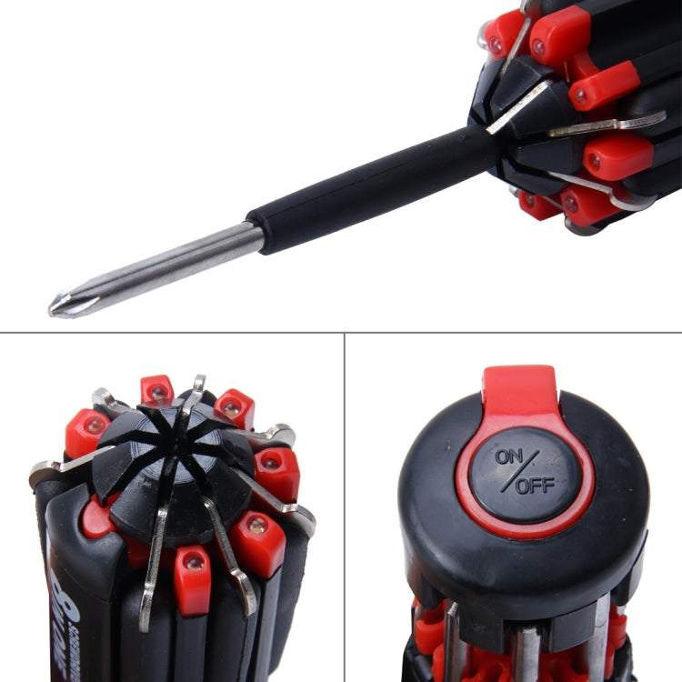 8 in 1 Multifunctional Portable Screwdriver with LED Torch