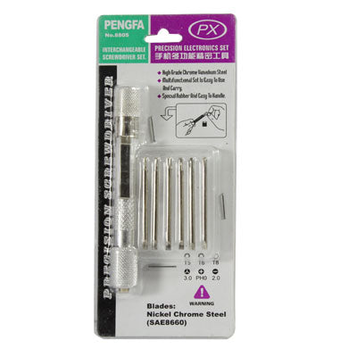 7x PengFa Interchangeable Precision Electronics Screwdriver Set(1x screwdriver handle,  6x screwdriver bits)